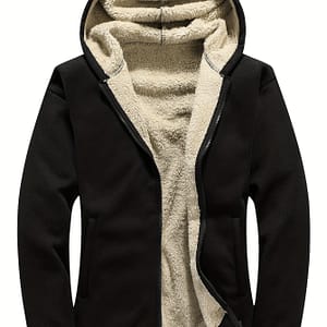 Plus Size Men’s Casual Zip Up Fleece Hoodies, Long Sleeve Hooded Sweatshirt Jacket Coats Clothing, Shoes & Jewelry Shop Online at Dubai Trades 2
