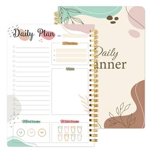 Stay Organized & On Track: 1pc Daily Planner Undated To-do List Notebook With Priorities, Notes, Mood & Water – 8*5.5 – 52 Sheets Calendars, Planners & Personal Organizers Shop Online at Dubai Trades