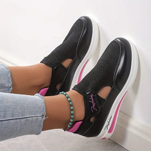 Women’s Casual Sport Shoes, Lightweight Fabric Upper, Pu Sole, Stabilizing Support, Breathable Mesh, Solid Color, Fabric Inner And Insole, No Printing, For Ladies Athletic Shop Online at Dubai Trades
