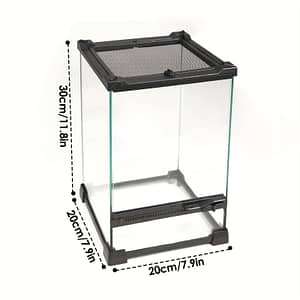 Tempered – For Lizards, Geckos & Snakes | Terrarium With Feeding Dish | Decor Not Included Pet Supplies Shop Online at Dubai Trades 2