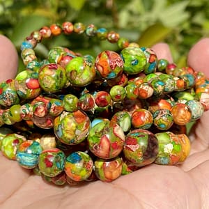 Teowaki 4/6/8/10mm Natural Sea Turquoises Stone Beads Round Loose Beads For Jewelry Making Diy Necklace Bracelet Earring Accessorise Christmas Gifts Clothing, Shoes & Jewelry Shop Online at Dubai Trades
