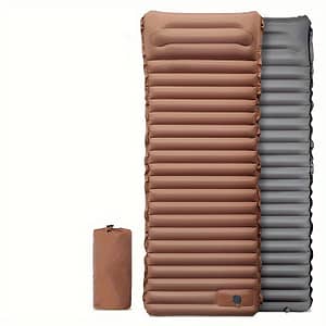 Thickened Sleeping Pad With Pillow, Ultralight Inflatable Sleeping Mat For Backpacking Hiking, Built In Pump Air Mattresses Shop Online at Dubai Trades 2