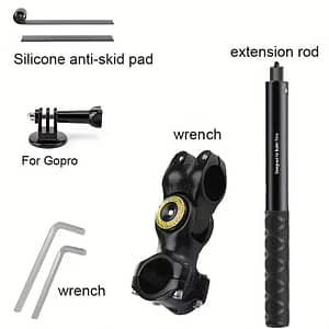Third Person Perspective Motorcycle Bicycle Handlebar Installation Selfie Pole Suitable For , Insta360, Sports Camera Clip Tripod Bracket 11-43.3 Inches Accessories Shop Online at Dubai Trades