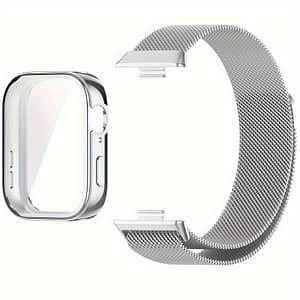 Tpu Watch Protector And Stainless Steel Metal Strap For Fit 3 Accessories Shop Online at Dubai Trades