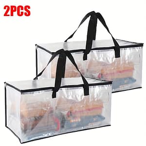 Transparent Foldable Laundry Bag With Reinforced Handles And Durable Zipper, Storing Clothes, Quilts, Blankets, And Bedding Home & Kitchen Shop Online at Dubai Trades