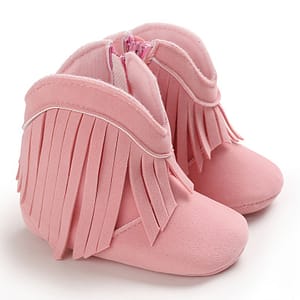 Trendy Solid Color Tassel Comfortable Sneakers With Zipper For Baby Boys And Girls, Lightweight Non Slip Walking Shoes For Indoor Outdoor, Baby Shop Online at Dubai Trades