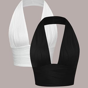 Two-pack Of Solid Color Sexy Off-shoulder Short Tops Clothing Shop Online at Dubai Trades