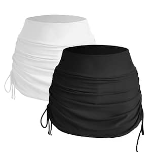 Two-piece Set Of Drawstring High Waist Shorts Skirt Swimsuit For Women Clothing Shop Online at Dubai Trades