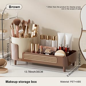 Uforu Cosmetics Storage Case Advanced Desktop Large Capacity Revolving Pen Holder Dressing Table Skin Care Storage Makeup Case, Storage Bins For Home Organization Bags & Cases Shop Online at Dubai Trades