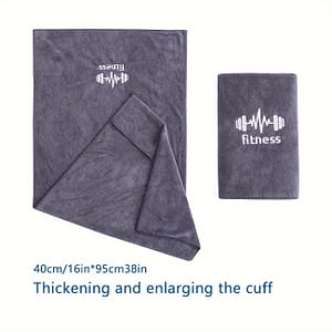Ultra-absorbent Sports Towel For – Embroidered, Quick- Towel With Sleeve Cover, 16x38in – Fitness, Running, Outdoor Activities, Badminton, Basketball Camping & Hiking Shop Online at Dubai Trades