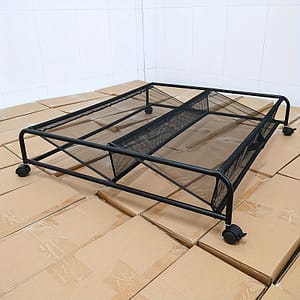 Under-bed Shoe Storage Rack | Modern Black Mesh Design | Organizer With Wheels | Space-saving, & Ventilation | Ideal For Home Organization, Shoe Storage Organizer, Shelf Baskets Baskets, Bins & Containers Shop Online at Dubai Trades