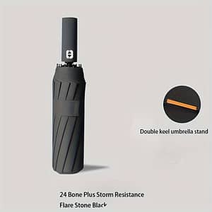 Unisex Automatic Umbrella With 24 Reinforced Ribs, Foldable, Portable, Durable Anti-uv Sunscreen Umbrella For Sunny & Clothing, Shoes & Jewelry Shop Online at Dubai Trades