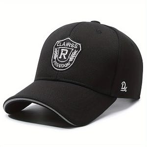 Unisex Baseball Cap With R Letter, Versatile Design, Wide-brimmed Sun Hat With Badge For Large Head Sizes. Caps Shop Online at Dubai Trades