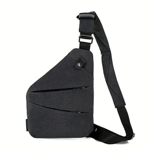 Unisex Solid Color Oxford Cloth Chest Bag, Business Casual Sports Style, Non-waterproof Zippered Crossbody Shoulder Bag For Men And Women, Travel And Casual Use Exercise & Fitness Shop Online at Dubai Trades