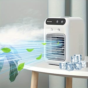 Usb Spray Mini Small Air Conditioning Fan Desktop Cold Fan Dormitory Mobile Summer Refrigeration Artifact Small Air Conditioner Heating, Cooling & Air Quality Shop Online at Dubai Trades