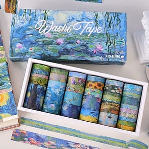 Van Gogh-inspired Washi Tape Set, 32 Rolls – Assorted Sizes For Journaling, Scrapbooking & Diy Crafts, Vintage Artistic Decorative Masking Tape Drafting & Graphic Tape Shop Online at Dubai Trades