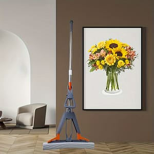 Versatile Double-fold Sponge Mop – High Absorbency, Washing For Floors, Ideal For Kitchen, Bathroom Tiles & Hardwood – Essential Cleaning Tool Cleaning Supplies Shop Online at Dubai Trades 2