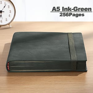 Vintage A5 Soft Pu Journal – Genuine Leather Feeling Cover, College Ruled For Notes & Sketches, Classic Minimalist Design Composition Notebooks Shop Online at Dubai Trades