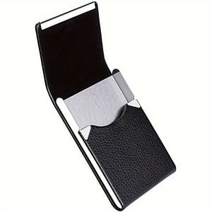 Vintage Premium Business Card Holder, Pu Leather & Metal Flap Card Holder With Magnetic Buckle Accessories Shop Online at Dubai Trades 2