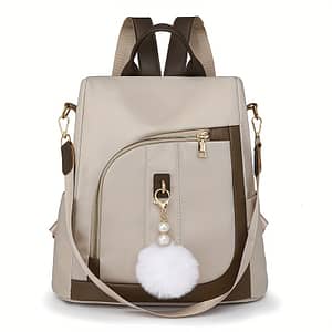 Vintage Style Women’s Backpack Solid Color Nylon Casual Multipurpose Bag With Adjustable Straps, Lightweight, Zip Closure, Polyester Lined – Baigou Clothing, Shoes & Jewelry Shop Online at Dubai Trades
