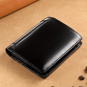 Vintage-style Men’s Genuine Leather Wallet – Rfid Blocking, Slim With Id Holder, Valentine’s, Father’s Day & Birthday Gifts Accessories Shop Online at Dubai Trades
