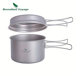 Voyage Pure Titanium Outdoor Soup Pot Camping Instant Noodles Folding Pot Camping Stir Fry Pot Combination Set Camp Kitchen Shop Online at Dubai Trades