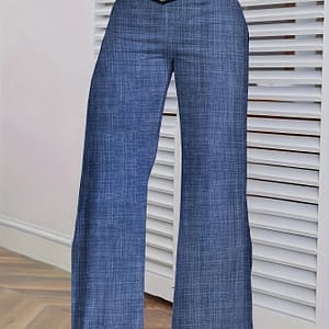 Waist Wide Leg Pants, Casual Loose Mesh Stitching Pants, Women’s Clothing Clothing Shop Online at Dubai Trades