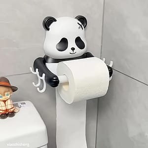 Wall-mounted Panda Toilet Paper Holder – Cute Cartoon Style, Easy Install No-drill Bathroom Accessory, Durable Plastic Material, Waterproof Space-saving Design Business, Industry & Science Shop Online at Dubai Trades