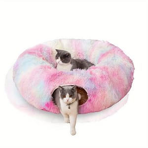 Warm Plush Cat And Dog Tunnel Bed Playground Toys Foldable, Suitable For Indoor Cats Kittens Puppies Rabbits Cats Shop Online at Dubai Trades