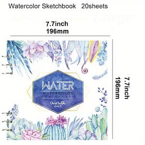 Watercolor Sketchbook – Watercolor Paper Sketch Book 20 Sheets,(300gsm) Heavyweight Paper | Loose-leaf Binding, Lay Flat Water Journal 2 Sizes Optional) Art Paper Shop Online at Dubai Trades