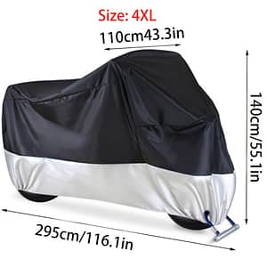 Waterproof Bicycle Motorcycle Cover, All Season Dustproof Uv Protective Outdoor Indoor Scooter 190t Wear-resistant Fabric Motorbike Cover Accessories Shop Online at Dubai Trades