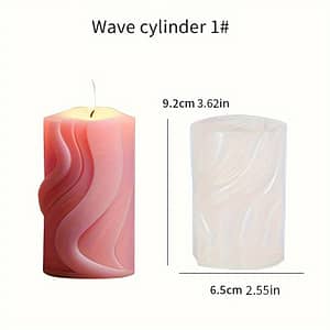 Wave Cylinder Silicone Mold For Aromatherapy Candles, Handmade Soaps & Gypsum Diffusers – Oval Shape Craft Tool Arts, Crafts & Sewing Shop Online at Dubai Trades