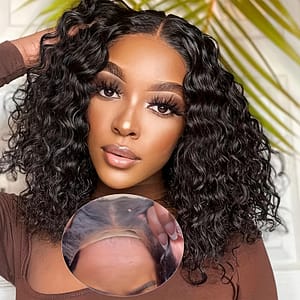 Wear And Go Glueless Wigs Bob Wig Deep Weave Human Hair Pre Plucked Pre Cut Lace Front Wigs For Beginners Glueless 4×4 Hd Lace Closure Wigs 180% Density No Glue Wig Beauty & Personal Care Shop Online at Dubai Trades
