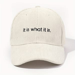 What Embroidery Baseball Slogan Beige Casual Corduroy Sports Hat Lightweight Adjustable Dad Hats For Women Men Accessories Shop Online at Dubai Trades