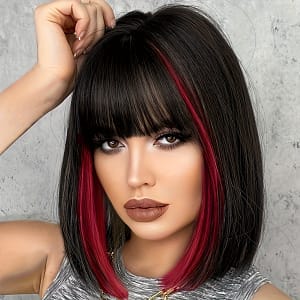 Chic 28″ Wave Wig For Women – Natural Look, Middle Part, Heat Resistant Synthetic Hair, Cosplay & Christmas Parties, Hot Water Setting, Wavy Wig Beauty & Personal Care Shop Online at Dubai Trades 3