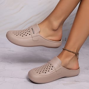 Women’ Black Eva Mules With “smile” Print – Breathable, Flat, Square Toe Casual Shoes For , , Beach , Or Work, Comfortable Soft Sole, Footwear | | Comfortable Footwear Clothing, Shoes & Jewelry Shop Online at Dubai Trades