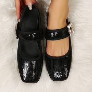 Women’ Color Glitter Flats, Rhinestone Lightweight Soft Sole Shoes, Closed Toe Sequins Decor Shoes For Music Festival Clothing, Shoes & Jewelry Shop Online at Dubai Trades