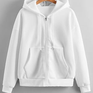 Women’ Color Loose Drawstring Hoodie, Flush Lined Thick Zip-up Cardigan, Long Sleeve Casual Sportswear For Fall And Winter, Cozy And Warm Hooded Sweatshirt Active Shop Online at Dubai Trades