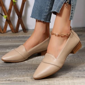 Women’ Color Shoes, Slip On Point Toe Shallow Mouth Soft Sole Lightweight Block Heel Shoes, Daily Comfy Shoes Clothing, Shoes & Jewelry Shop Online at Dubai Trades