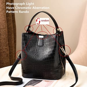 Women’ Crocodile Pattern Bucket Bag, Handbag With Adjustable Strap, Magnetic Closure, Polyester Lined, Water-resistant Shoulder Purse Clothing, Shoes & Jewelry Shop Online at Dubai Trades