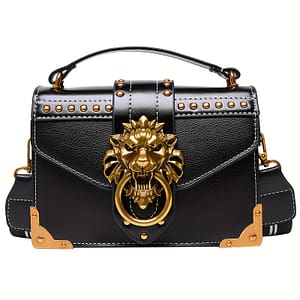 Women’ Lion Buckle Crossbody Bag, Pu Shoulder Purse With Multi Pockets, Solid Color Zipper Messenger Bag With Polyester Lining For Clothing, Shoes & Jewelry Shop Online at Dubai Trades