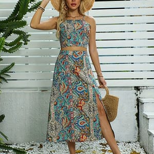 Women’ Paisley Print Top And Skirt Clothing Shop Online at Dubai Trades