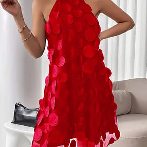 Women’-dimensional Flower Neckline Dress Clothing Shop Online at Dubai Trades