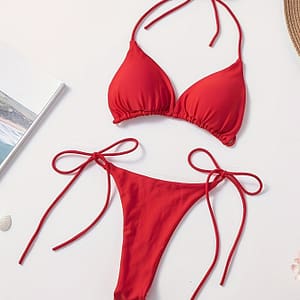 Women’s 2 Piece Set Bikini, Halter Bra, V String Bottoms, Women’s Swimwear & Clothing Bikinis Shop Online at Dubai Trades