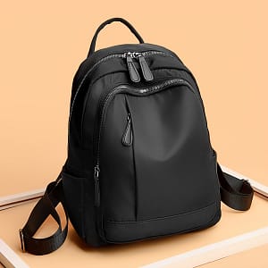 Women’s Backpack – Chic Large Capacity, Nylon, Adjustable Straps, Convertible To Shoulder Or Crossbody Bag, Sleek Black With Zipper Closure For School & Travel, Travel Backpack Clothing, Shoes & Jewelry Shop Online at Dubai Trades