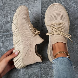Women’s Breathable Flying Woven Shoes, Comfortable And Lightweight Outdoor Sports Shoes Athletic Shop Online at Dubai Trades