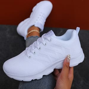 Women’s Breathable Flying Woven Sneakers, Casual Lace Up Outdoor Shoes, Lightweight Low Top Running Shoes Clothing, Shoes & Jewelry Shop Online at Dubai Trades