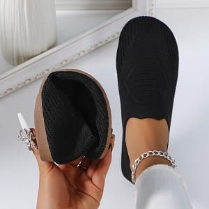 Women’s Breathable Knit Slip-on Flats – Casual Round Toe Shoes With Soft , Lightweight Gray Fabric -day Clothing, Shoes & Jewelry Shop Online at Dubai Trades