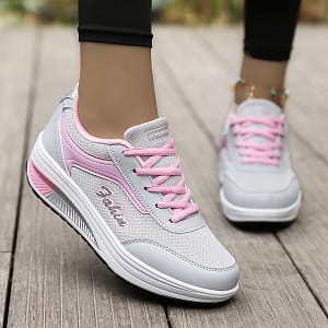 Women’s Breathable Mesh Platform Sneakers, Casual Lace Up Outdoor Shoes, Comfortable Low Top Shoes Plus Size Clothing, Shoes & Jewelry Shop Online at Dubai Trades