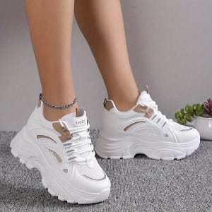 Women’s Casual Chunky Sneakers, Mesh Breathable Height Increasing Trainers, Trendy Walking Shoes Clothing, Shoes & Jewelry Shop Online at Dubai Trades